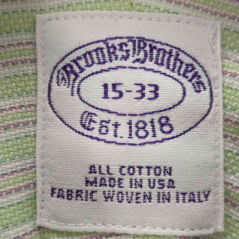 ブルックスブラザーズ BROOKS BROTHERS L/S USA製レギュラーカラーシャツ メンズ 15-33