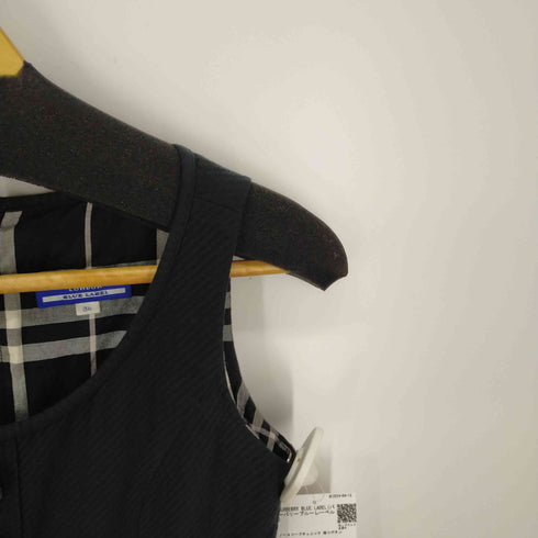 バーバリーブルーレーベル BURBERRY BLUE LABEL ノースリーブチュニック 飾りボタン レディース JPN:36