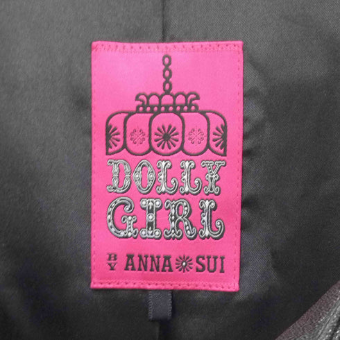 ドーリーガールバイアナスイ DOLLY GIRL BY ANNA SUI チェック柄 ラメ フレア デザイン ライト コート ワンピース レディース