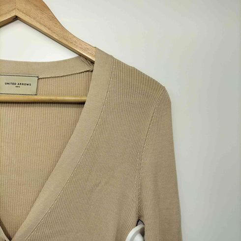 ユナイテッドアローズ UNITED ARROWS シルクリブ Vネック カーディガン レディース