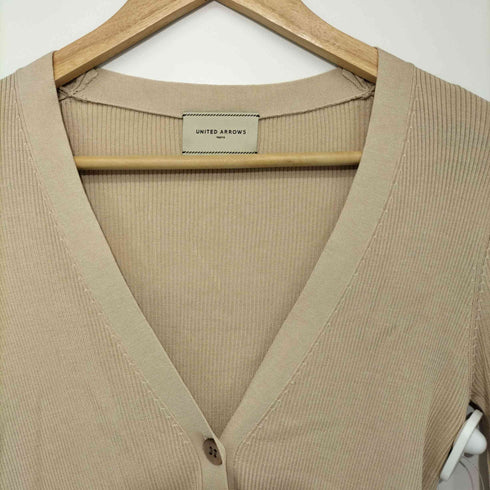 ユナイテッドアローズ UNITED ARROWS シルクリブ Vネック カーディガン レディース