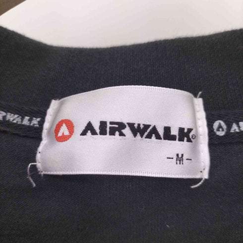 エアウォーク AIRWALK 00S センターロゴ 刺繍 ハーフジップ ポロシャツ メンズ JPN:M