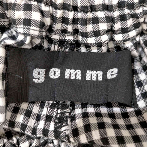 ゴム gomme ギンガムチェック サルエルパンツ レディース JPN:M