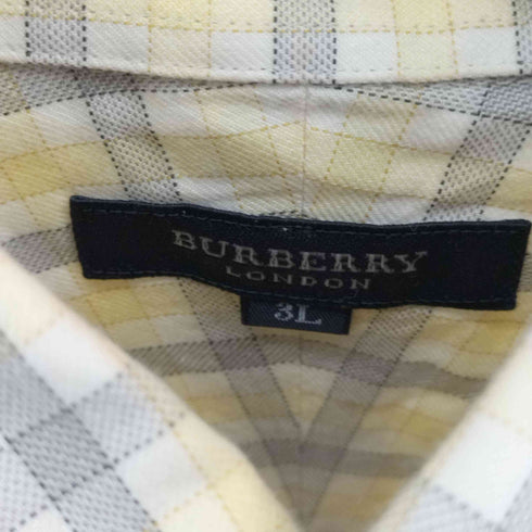 バーバリーロンドン BURBERRY LONDON フロントロゴ刺繍 ボタンダウンチェックシャツ メンズ 3L