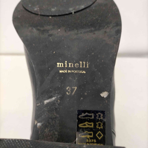 ミネリ minelli クロコ型押し サイドゴアブーツ レディース 37