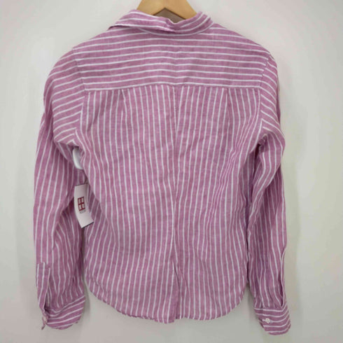 フランクアンドアイリーン Frank & Eileen リネン ロングスリーブストライプシャツ レディース import:XS
