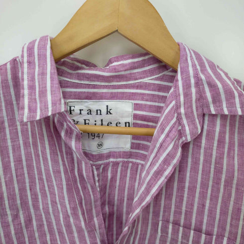 フランクアンドアイリーン Frank & Eileen リネン ロングスリーブストライプシャツ レディース import:XS