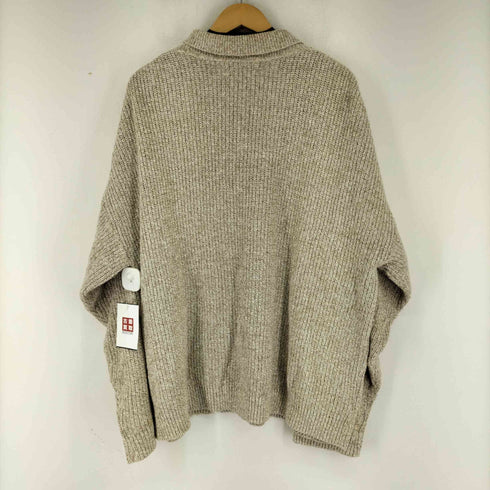 エディーバウアー Eddie Bauer 白タグ MADE IN USA コットンメランジ プルオーバーニットポロ メンズ import:L