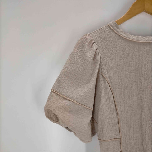 プリヴェヴェ PRIVEVE THE PIPING PUFF SLEEVE DRESS レディース FREE