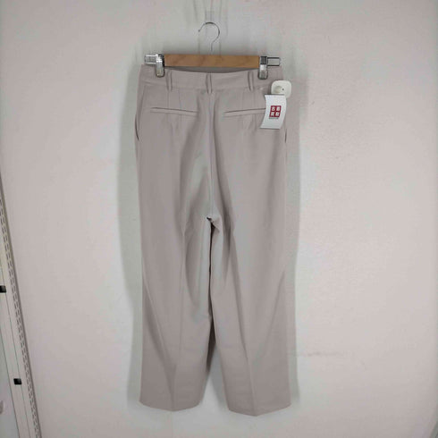 ナチュラルビューティーベーシック NATURAL BEAUTY BASIC 21SS ノータック スラックス ストレートワイドパンツ レディース JPN:M