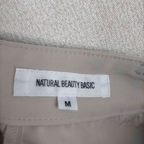 ナチュラルビューティーベーシック NATURAL BEAUTY BASIC 21SS ノータック スラックス ストレートワイドパンツ レディース JPN:M