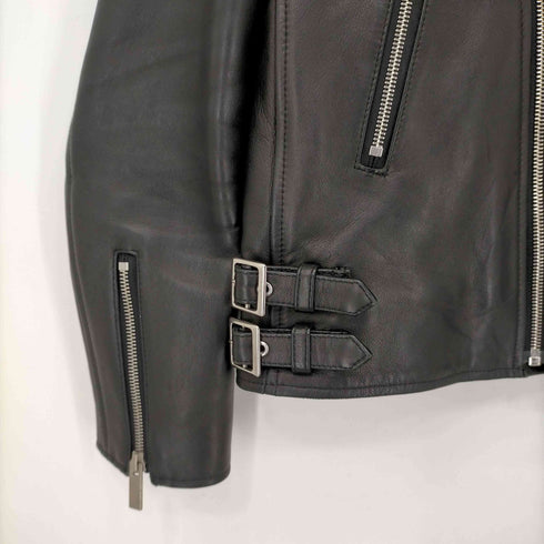 ユナイテッドアローズ UNITED ARROWS ラムレザーダブルライダースジャケット レディース JPN:38