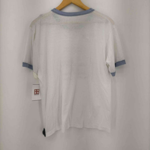 70S~80S フロントラバープリントリンガーTシャツ メンズ