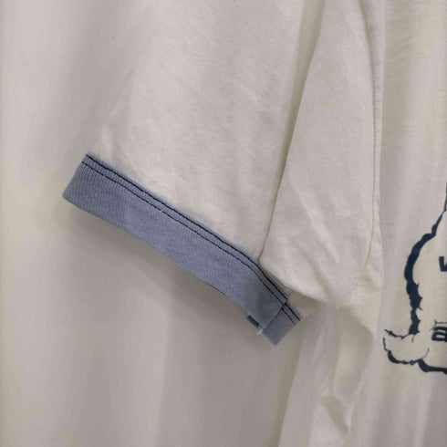 70S~80S フロントラバープリントリンガーTシャツ メンズ