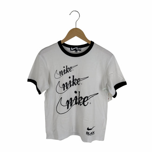 ブラックコムデギャルソン BLACK COMME des GARCONS AD2020 Swoosh Logo Ringer T-shirts レディース JPN:M