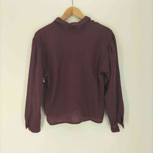 フルギ you babes 70-80S 丸襟 ポリコットン L/S シャツ レディース import:S