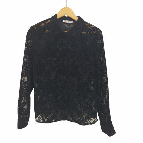f.1.malik フロッキー フラワー シースルー L/S シツ レディース