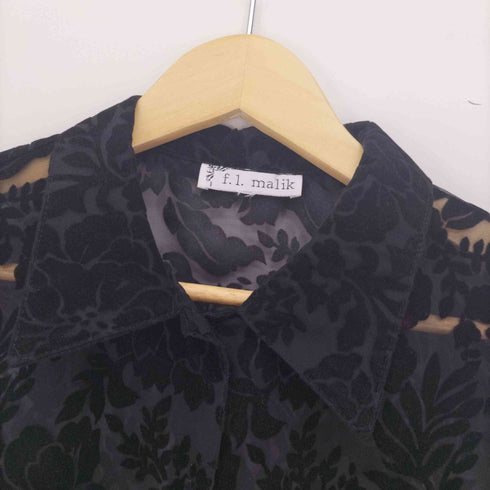 f.1.malik フロッキー フラワー シースルー L/S シツ レディース