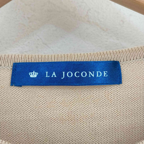 フルギ LA JOCONDE レーヨン混 リーフ柄 ニットカーディガン レディース