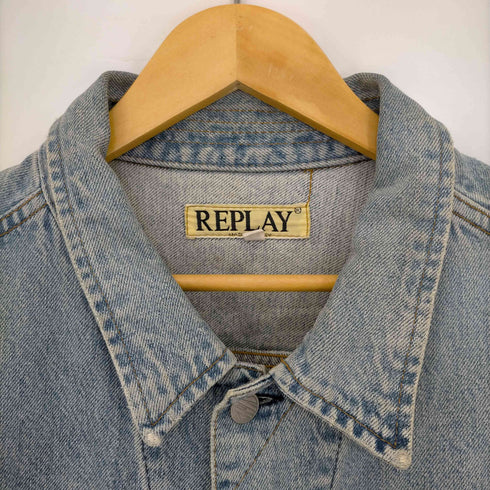 リプレイ REPLAY ボックスシルエット デニムジャケット メンズ import:XL