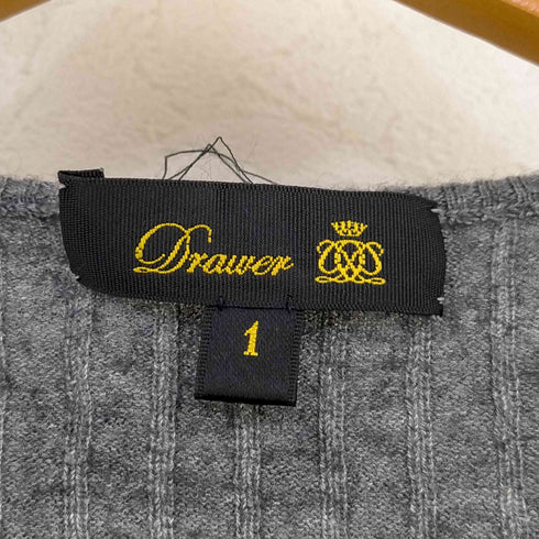 ドゥロワー Drawer 18G カシミヤシルクリブクルーネックニットセーター レディース JPN:1