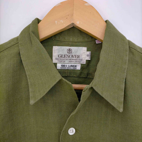 グレンオーバー GLENOVER リネン100 オープンカラーシャツ メンズ JPN:M