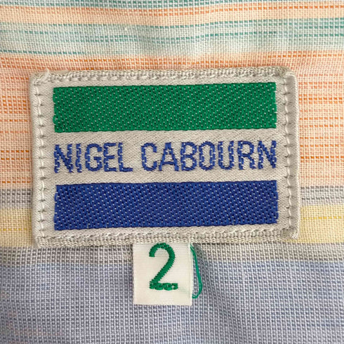 ナイジェルケーボン NIGEL CABOURN ストライプ オープンカラーシャツ メンズ JPN:2
