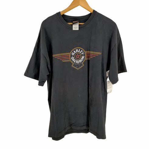 ハーレーダヴィットソン HARLEY DAVIDSON 00S USA製 ©2001 Hanesボディ 両面プリント Tシャツ メンズ import:XL