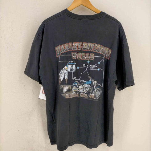 ハーレーダヴィットソン HARLEY DAVIDSON 00S USA製 ©2001 Hanesボディ 両面プリント Tシャツ メンズ import:XL