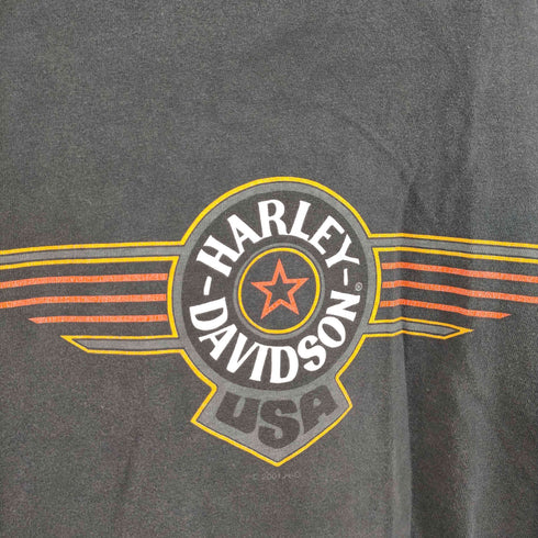ハーレーダヴィットソン HARLEY DAVIDSON 00S USA製 ©2001 Hanesボディ 両面プリント Tシャツ メンズ import:XL