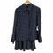 mc david イタリア製 シルク100% ロゴ総柄 比翼セットアップ レディース