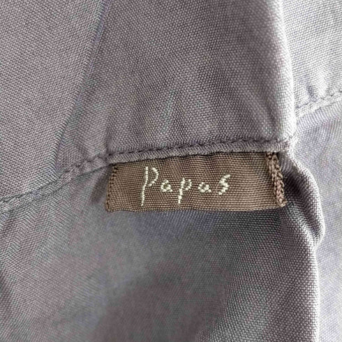 パパス papas シルク100 レギュラーシャツ メンズ import:M