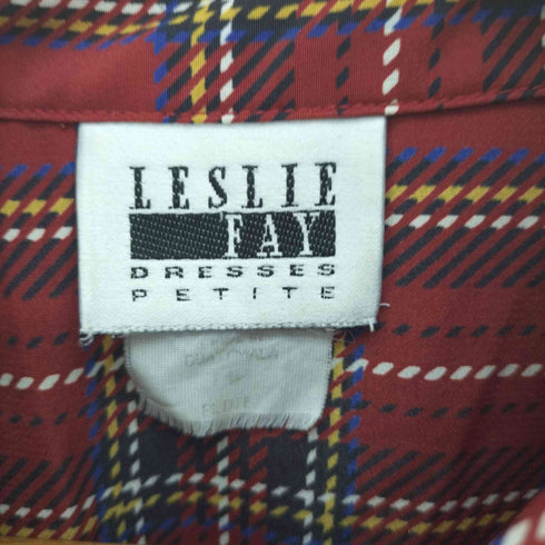 LESLIE FAY 90S チェック 柄 L/S シャツ ワンピース レディース