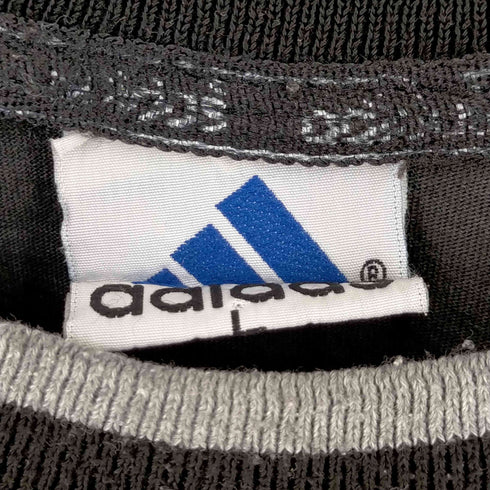 アディダス adidas ワンポイントロゴ ラインスリーブ Tシャツ メンズ import:L