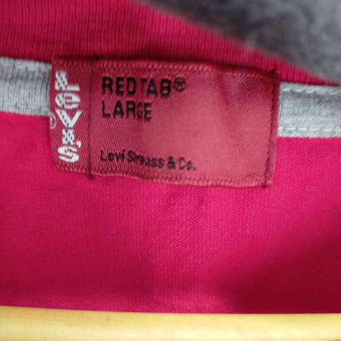 リーバイスレッド Levis RED ハートプリントヘンリーネック長袖TEE レディース import:L