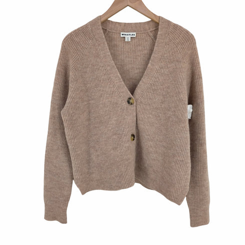 WHISTLES Wool Mix Rib Cardigan レディース import:S