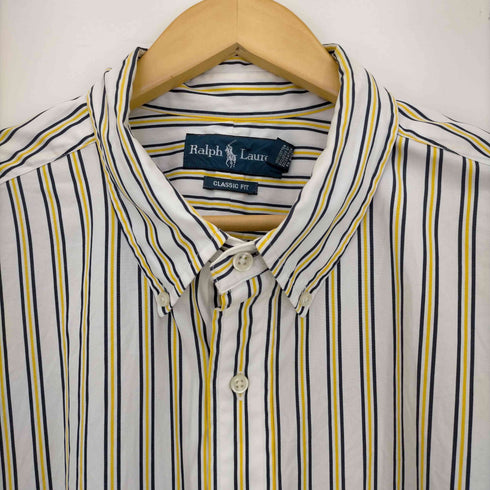 ラルフローレン RALPH LAUREN 90s CLASSIC FIT ポニー刺繍 ストライプボタンダウンシャツ メンズ import:XXL