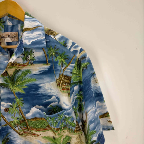 ブルーハワイ Blue Hawaii コットンアロハシャツ メンズ JPN:M