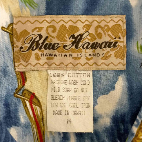 ブルーハワイ Blue Hawaii コットンアロハシャツ メンズ JPN:M