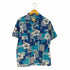 ブルーハワイ Blue Hawaii ハワイ製 総柄 コットンアロハシャツ メンズ import:S