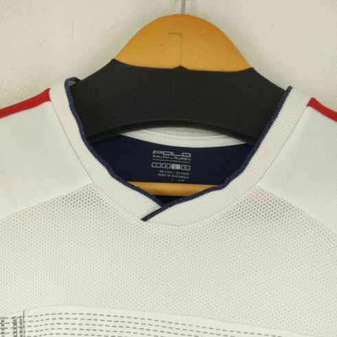 ポロラルフローレン POLO RALPH LAUREN S/S フロントデザインメッシュTシャツ ENGLAND メンズ import:L