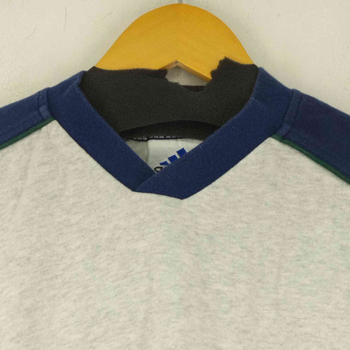 アディダス adidas 00s パフォーマンスロゴ刺繍 サイドライン霜降りTシャツ メンズ JPN:S
