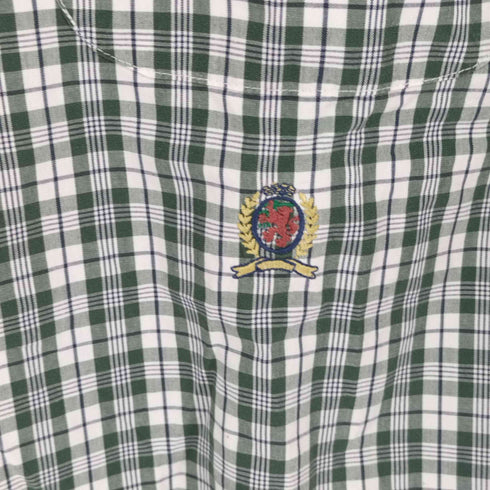 トミーヒルフィガー TOMMY HILFIGER ボタンダウンチェックS/Sシャツ メンズ import:L