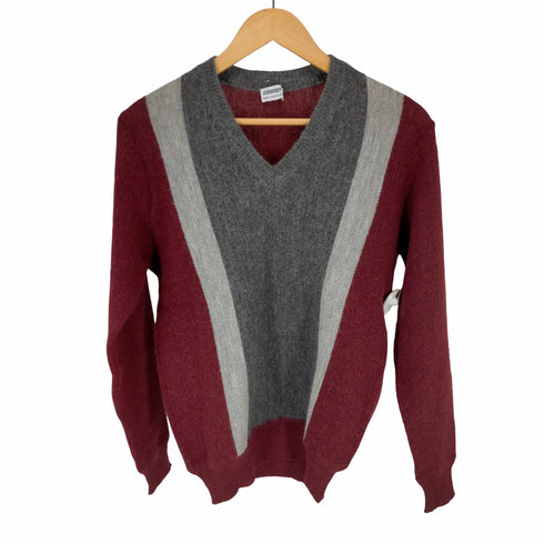 ZIMMERH MADE IN SWITZERLAND ラインデザインVネックニット メンズ JPN:M