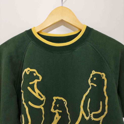 ジュンコシマダ JUNKO SHIMADA 80-90s 前面プリント クマ クルーネックスウェット セットアップ レディース M