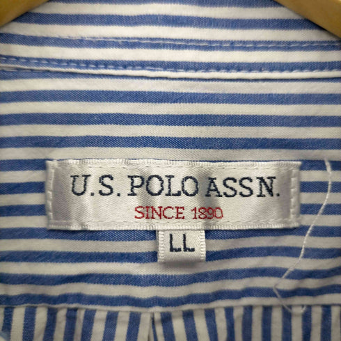 ユーエスポロアッスン U.S.POLO ASSN 刺繍ロゴ ストライプシャツ レディース LL