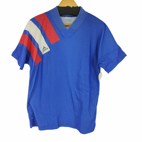 アディダス adidas 80-90s EQUIPMENT デザント製 トリコロールカラー ゲームシャツ メンズ 98-6