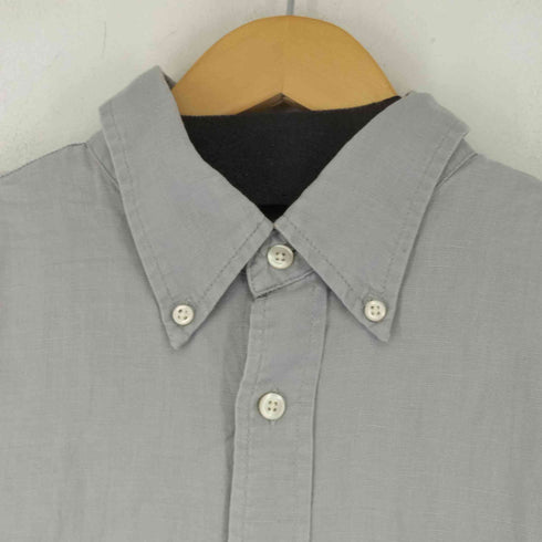 ギャップ Gap 90-00s OLD コットンリネン ボタンダウンS/Sシャツ メンズ import:M