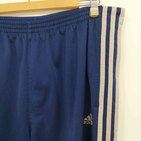 アディダス adidas 山型タグ パフォーマンスロゴ刺繍 サイドボタン 3ライン トラック パンツ メンズ US L