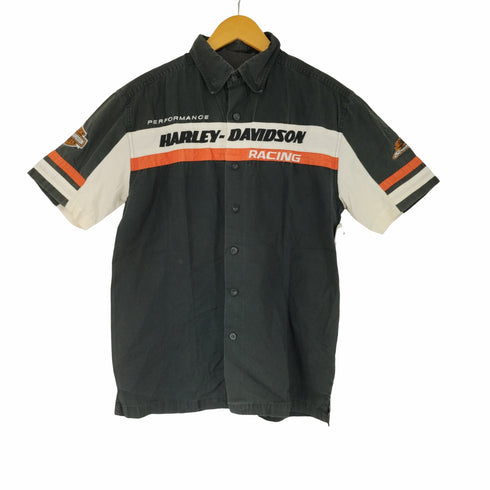 ハーレーダヴィットソン HARLEY DAVIDSON RACING フロントロゴ コットンツイルS/Sシャツ メンズ import:S